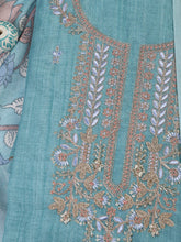 Neck Embroidered Cotton Blend Unstitched Suit With Dupatta